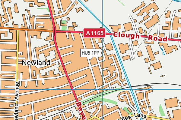 HU5 1PP map - OS VectorMap District (Ordnance Survey)