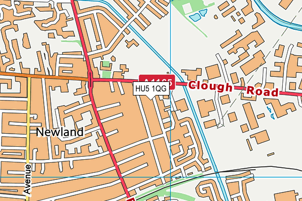 HU5 1QG map - OS VectorMap District (Ordnance Survey)