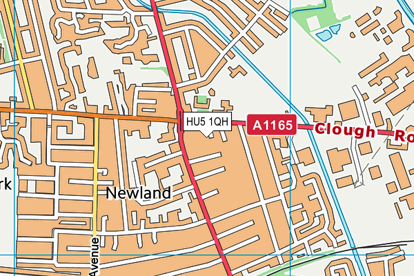 HU5 1QH map - OS VectorMap District (Ordnance Survey)