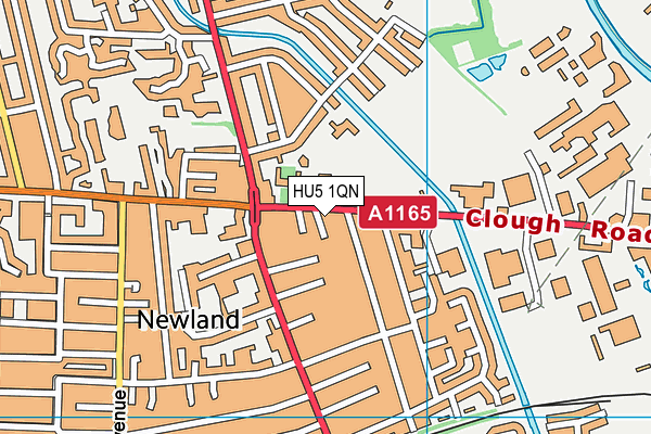 HU5 1QN map - OS VectorMap District (Ordnance Survey)