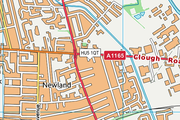 HU5 1QT map - OS VectorMap District (Ordnance Survey)