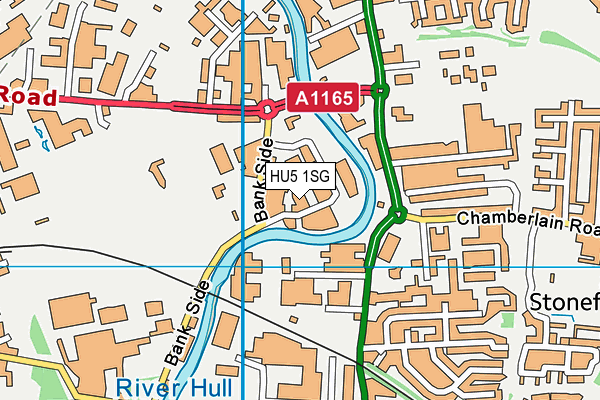 Quick Gym (Closed) map (HU5 1SG) - OS VectorMap District (Ordnance Survey)