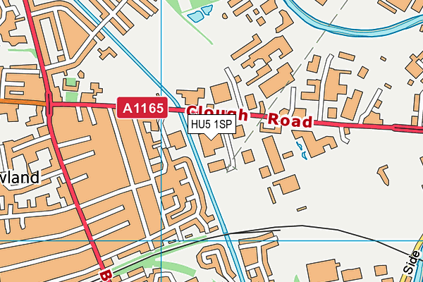 HU5 1SP map - OS VectorMap District (Ordnance Survey)