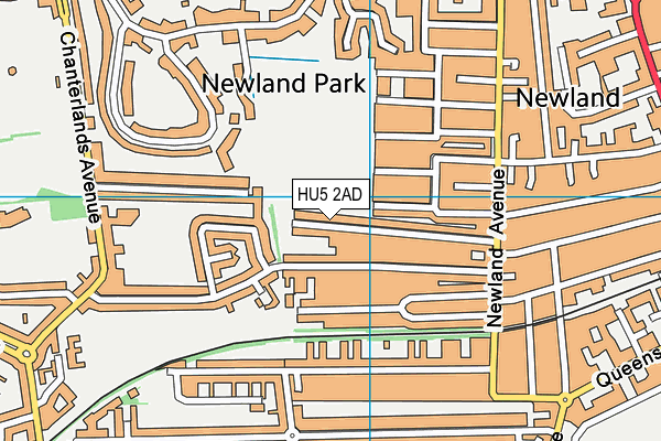 HU5 2AD map - OS VectorMap District (Ordnance Survey)
