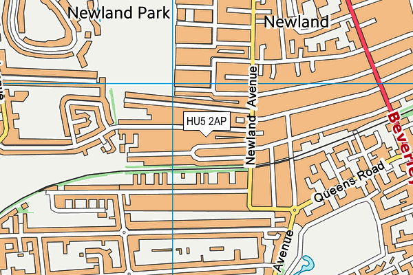 HU5 2AP map - OS VectorMap District (Ordnance Survey)