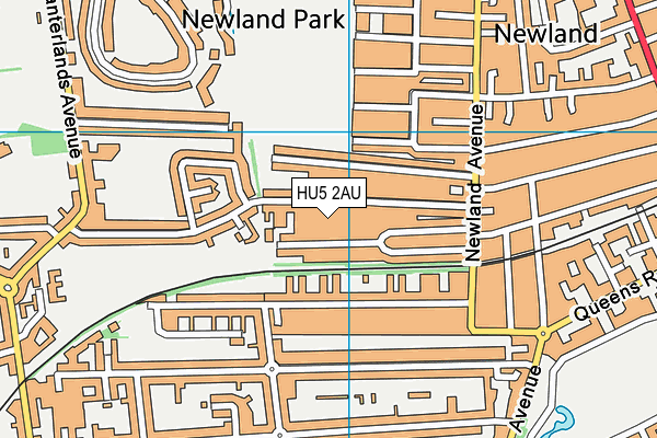 HU5 2AU map - OS VectorMap District (Ordnance Survey)