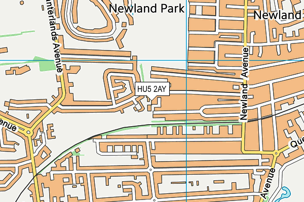 HU5 2AY map - OS VectorMap District (Ordnance Survey)