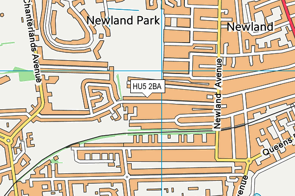HU5 2BA map - OS VectorMap District (Ordnance Survey)