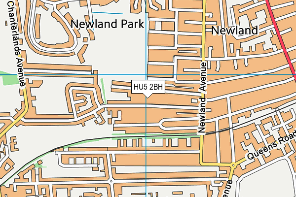 HU5 2BH map - OS VectorMap District (Ordnance Survey)