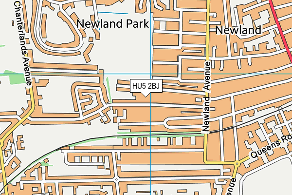 HU5 2BJ map - OS VectorMap District (Ordnance Survey)