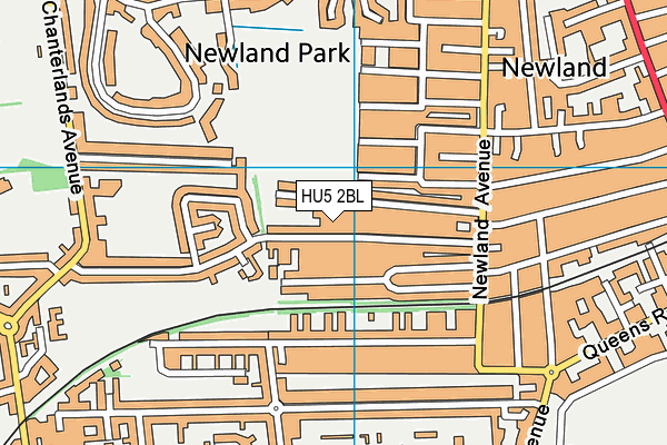 HU5 2BL map - OS VectorMap District (Ordnance Survey)