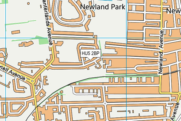 HU5 2BP map - OS VectorMap District (Ordnance Survey)