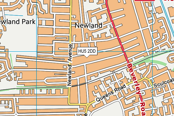 HU5 2DD map - OS VectorMap District (Ordnance Survey)