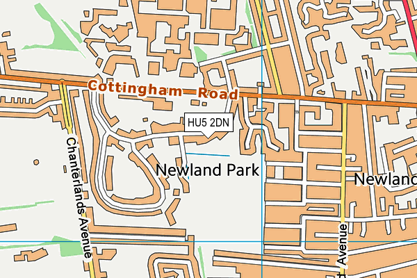 HU5 2DN map - OS VectorMap District (Ordnance Survey)