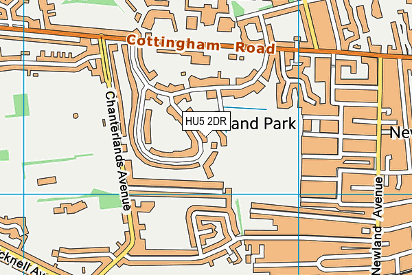 HU5 2DR map - OS VectorMap District (Ordnance Survey)