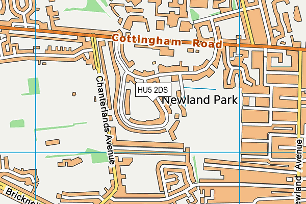 HU5 2DS map - OS VectorMap District (Ordnance Survey)