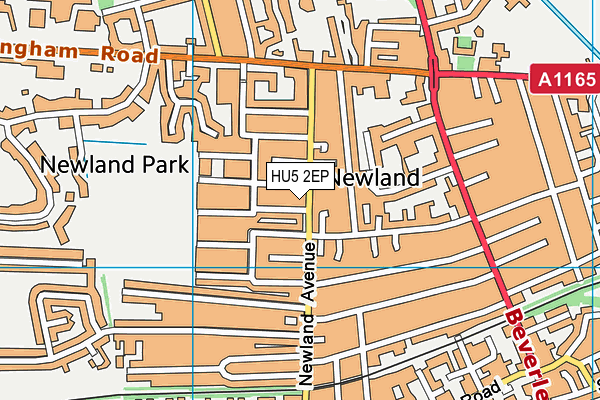 HU5 2EP map - OS VectorMap District (Ordnance Survey)