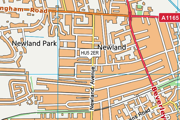 HU5 2ER map - OS VectorMap District (Ordnance Survey)