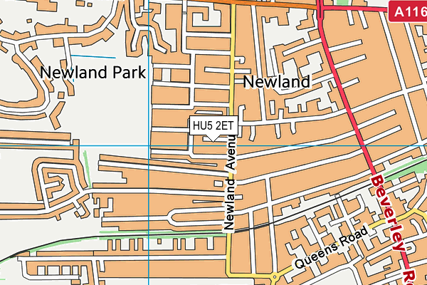 HU5 2ET map - OS VectorMap District (Ordnance Survey)