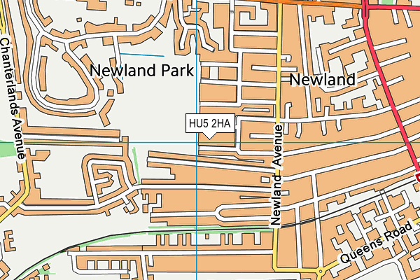 HU5 2HA map - OS VectorMap District (Ordnance Survey)