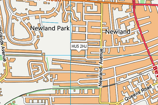 HU5 2HJ map - OS VectorMap District (Ordnance Survey)