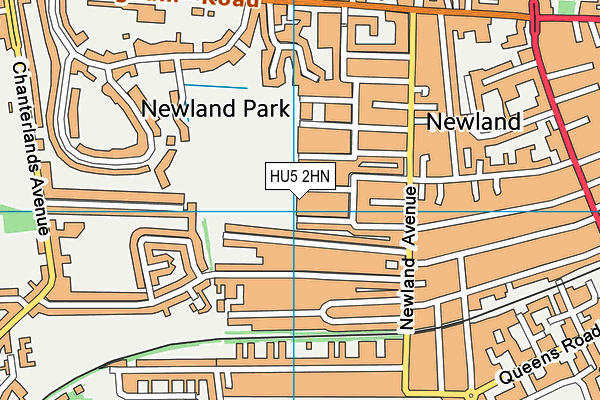 HU5 2HN map - OS VectorMap District (Ordnance Survey)