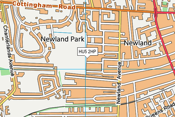 HU5 2HP map - OS VectorMap District (Ordnance Survey)