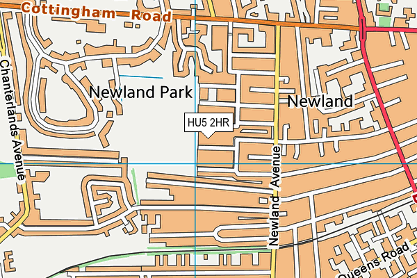 HU5 2HR map - OS VectorMap District (Ordnance Survey)