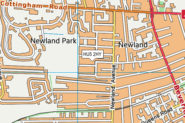 HU5 2HY map - OS VectorMap District (Ordnance Survey)