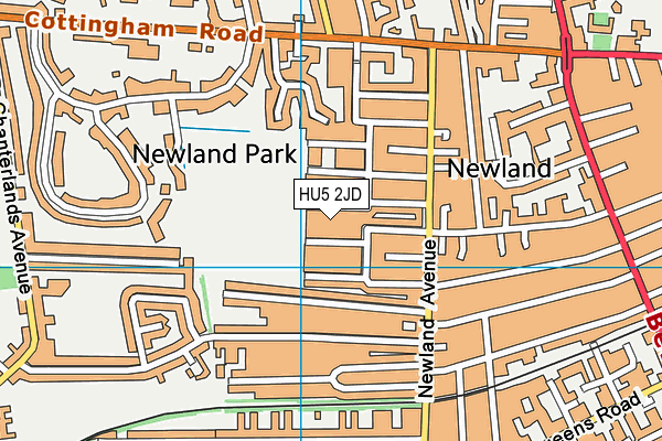 HU5 2JD map - OS VectorMap District (Ordnance Survey)