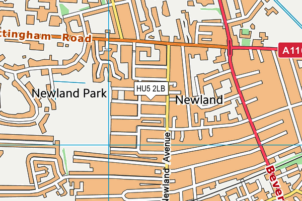 HU5 2LB map - OS VectorMap District (Ordnance Survey)