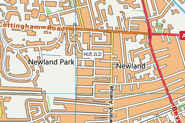 HU5 2LD map - OS VectorMap District (Ordnance Survey)