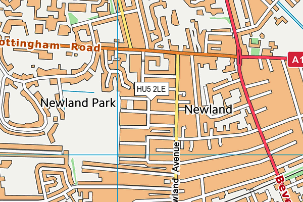 HU5 2LE map - OS VectorMap District (Ordnance Survey)