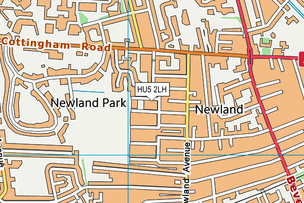 HU5 2LH map - OS VectorMap District (Ordnance Survey)