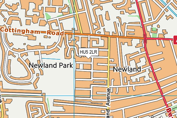 HU5 2LR map - OS VectorMap District (Ordnance Survey)
