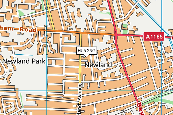 HU5 2NG map - OS VectorMap District (Ordnance Survey)