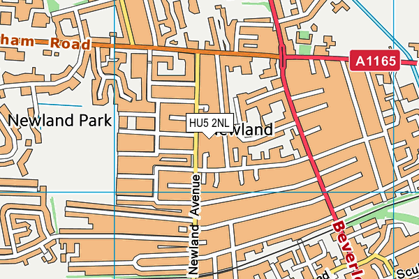 HU5 2NL map - OS VectorMap District (Ordnance Survey)