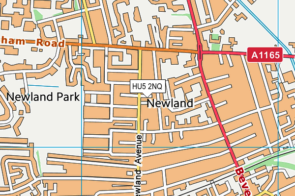 HU5 2NQ map - OS VectorMap District (Ordnance Survey)