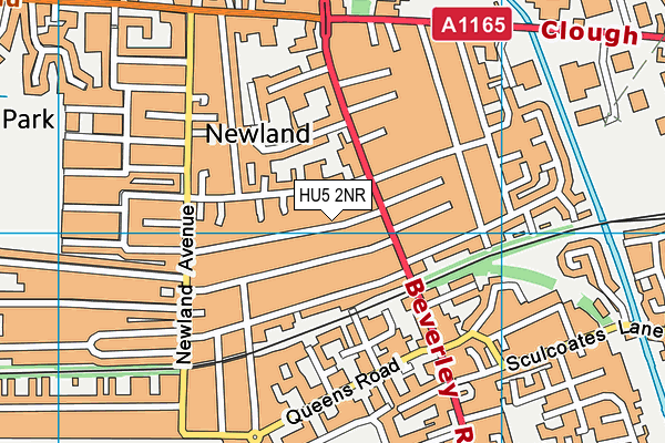 HU5 2NR map - OS VectorMap District (Ordnance Survey)