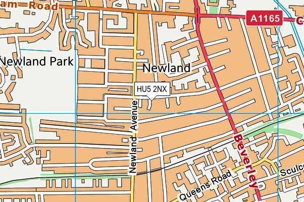 HU5 2NX map - OS VectorMap District (Ordnance Survey)
