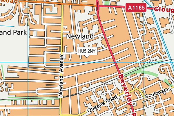 HU5 2NY map - OS VectorMap District (Ordnance Survey)