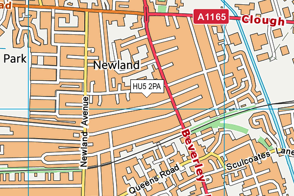 HU5 2PA map - OS VectorMap District (Ordnance Survey)