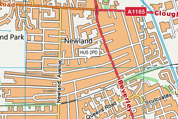 HU5 2PD map - OS VectorMap District (Ordnance Survey)