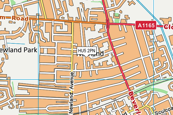 HU5 2PN map - OS VectorMap District (Ordnance Survey)
