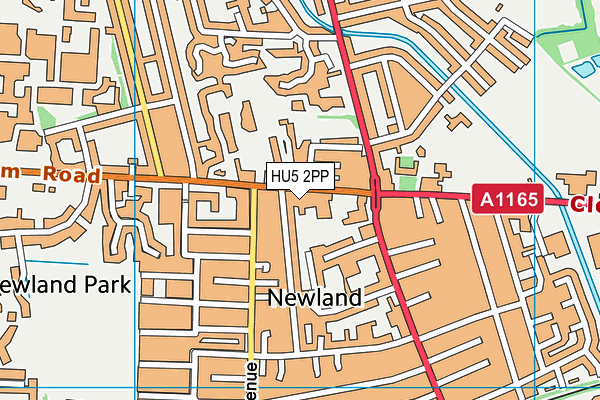 HU5 2PP map - OS VectorMap District (Ordnance Survey)