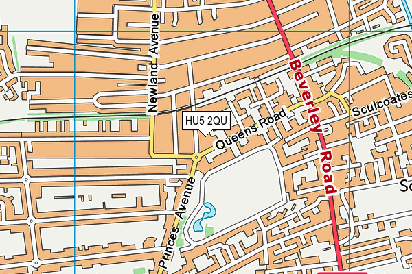 HU5 2QU map - OS VectorMap District (Ordnance Survey)