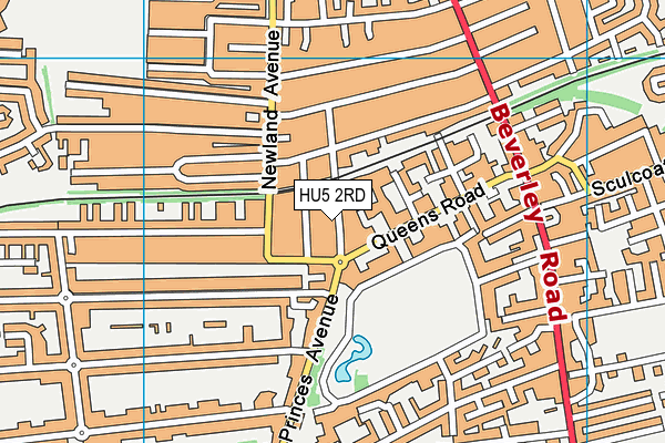 HU5 2RD map - OS VectorMap District (Ordnance Survey)