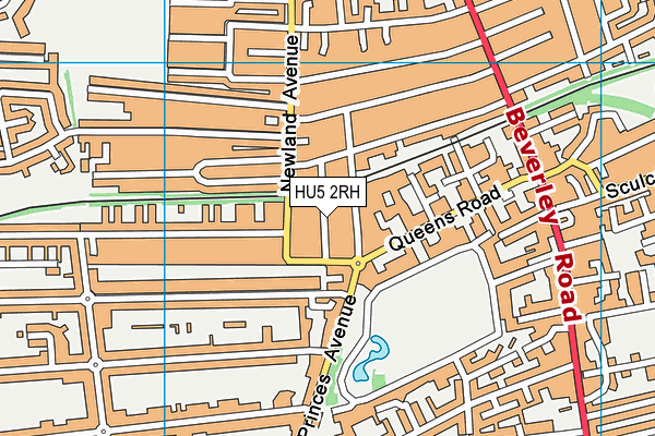 HU5 2RH map - OS VectorMap District (Ordnance Survey)