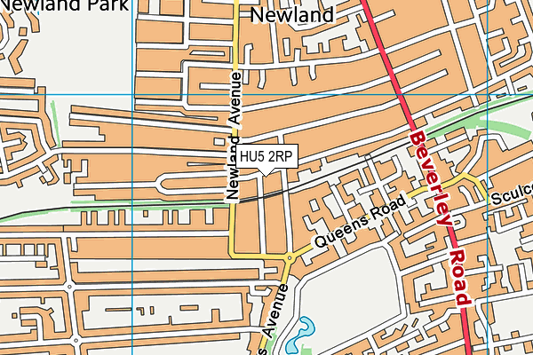 HU5 2RP map - OS VectorMap District (Ordnance Survey)