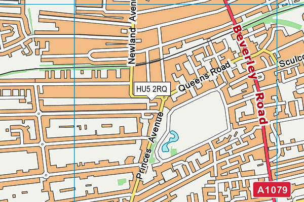 HU5 2RQ map - OS VectorMap District (Ordnance Survey)